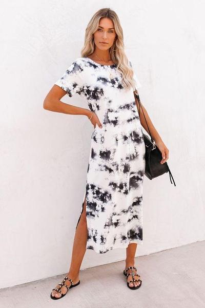 LOVE LILY_MADDY TEE DRESS WHITE _ _ Ebony Boutique NZ