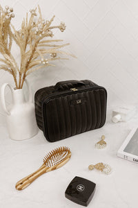 LOUENHIDE_MAGGIE COSMETIC CASE RECYCLED BLACK _ _ Ebony Boutique NZ