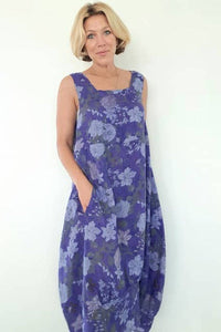 HELGA MAY_MAXI TANK DRESS MONET ROSE PURPLE _ _ Ebony Boutique NZ