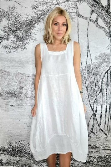 HELGA MAY_MAXI TANK DRESS WHITE _ _ Ebony Boutique NZ