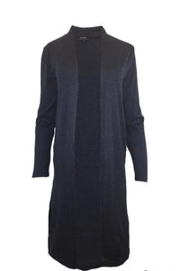 MERINO LONGLINE CARDIGAN WITH SPLIT HEM LONG SLEEVES ORION EBAS582_by_EBONY_women's_in_New Zealand_ _