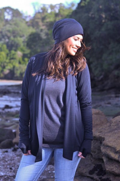 Shop 100% Merino Women's Shawl Collar Cardigan Clothing NZ