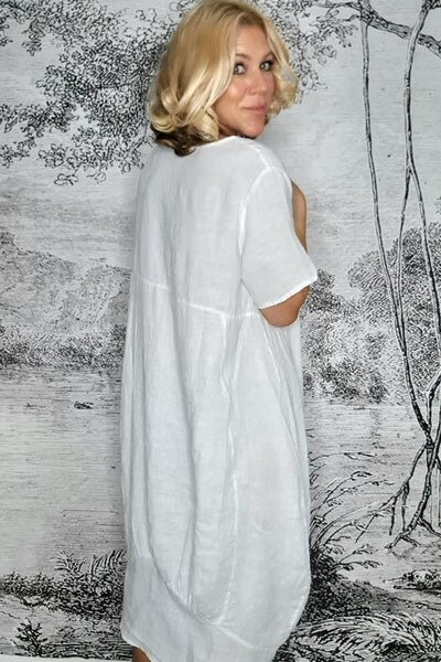 HELGA MAY_MID SLEEVE MAXI DRESS WHITE _ _ Ebony Boutique NZ
