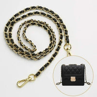 GLENGYLE_MISSY CHAIN BAG STRAP BLACK & GOLD _ _ Ebony Boutique NZ