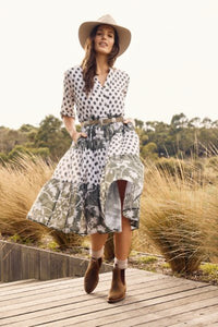 YARRA TRAIL_MULTI PRINT TIERED DRESS _ _ Ebony Boutique NZ