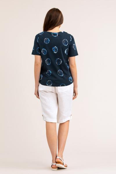 YARRA TRAIL_NAVY SWIRL PRINT TEE _ _ Ebony Boutique NZ