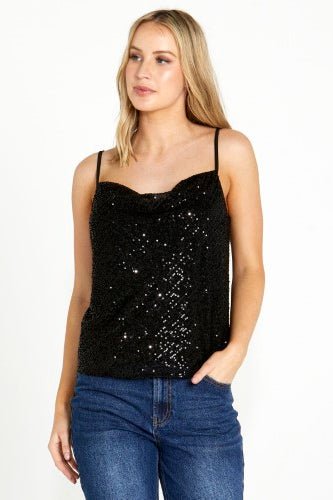 FATE + BECKER_NIGHTLIFE SEQUINNED CAMI _ _ Ebony Boutique NZ