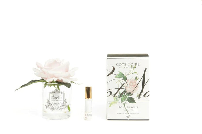 COTE NOIRE_PERFUMED NATURAL TOUCH FRENCH ROSE FRENCH PINK CLEAR GLASS _ _ Ebony Boutique NZ