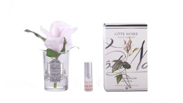 COTE NOIRE_PERFUMED NATURAL TOUCH ROSE BUD FRENCH PINK CLEAR GLASS _ _ Ebony Boutique NZ