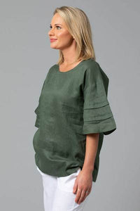 YARRA TRAIL_PLEAT SLEEVE BLOUSE _ _ Ebony Boutique NZ