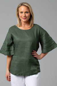 YARRA TRAIL_PLEAT SLEEVE BLOUSE _ _ Ebony Boutique NZ