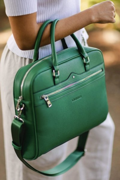 LOUENHIDE_PORTLAND GREEN LAPTOP BAG _ _ Ebony Boutique NZ