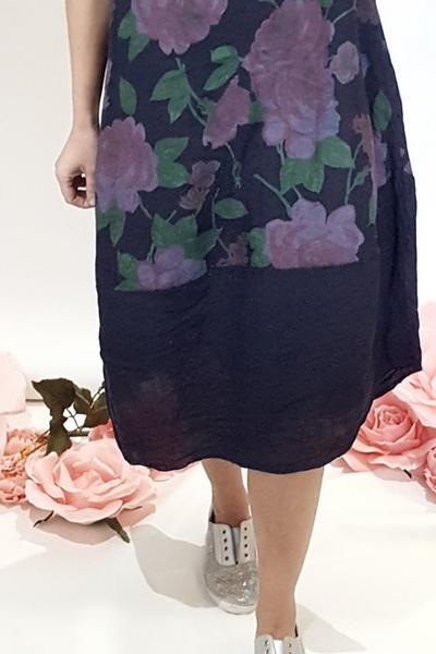 HELGA MAY_PRAGUE DRESS CHELSEA ROSE NAVY _ _ Ebony Boutique NZ