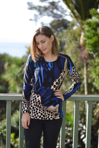 CORDELIA STREET_PRINT ZIP IT TOP _ _ Ebony Boutique NZ