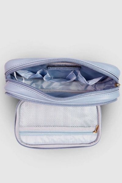 LOUENHIDE_ROSIE COSMETIC CASE RECYCLED CHAMBRAY _ _ Ebony Boutique NZ