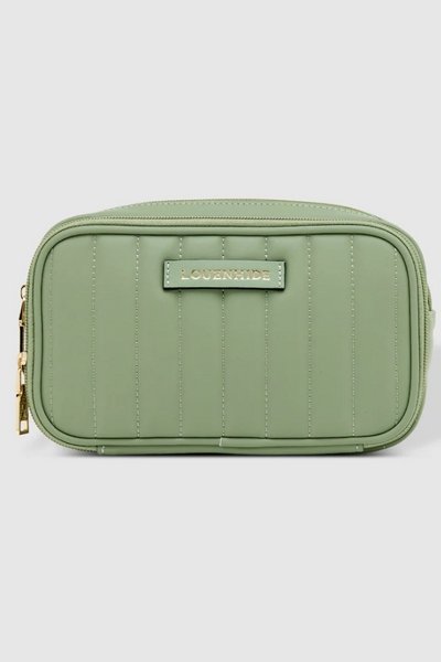 LOUENHIDE_ROSIE COSMETIC CASE RECYCLED SAGE _ _ Ebony Boutique NZ