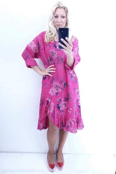 HELGA MAY_SAMBA DRESS WILDFLOWER HOT PINK _ _ Ebony Boutique NZ