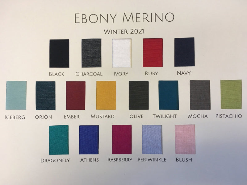 EBONY_WOMENS 100% MERINO WOOL (210) LONG SLEEVE SCALLOPED VEE NECK _ _ Ebony Boutique NZ