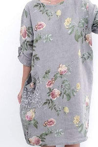 HELGA MAY_SEQUIN DETAIL DRESS MOCHA PINSTRIPE _ _ Ebony Boutique NZ