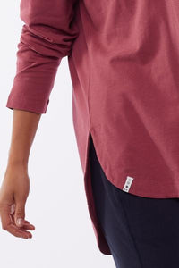 ELM_SOCIETY LONGSLEEVE TEE PLUM/DEEP ROSE _ _ Ebony Boutique NZ