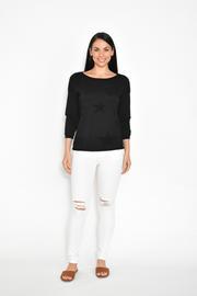 CALI & CO_STAR FRONT LOOSE KNIT JUMPER _ _ Ebony Boutique NZ