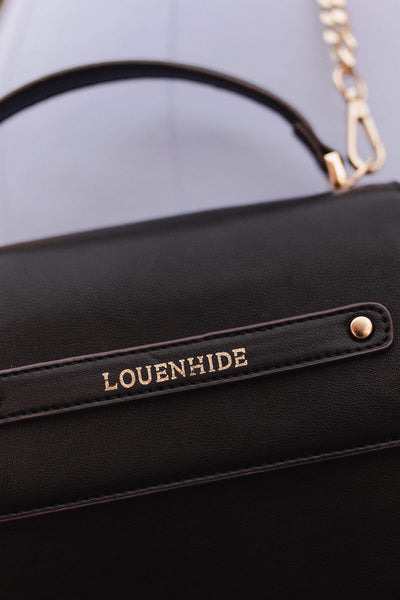 LOUENHIDE_STEVIE TOP HANDLE BAG RECYCLED BLACK _ _ Ebony Boutique NZ