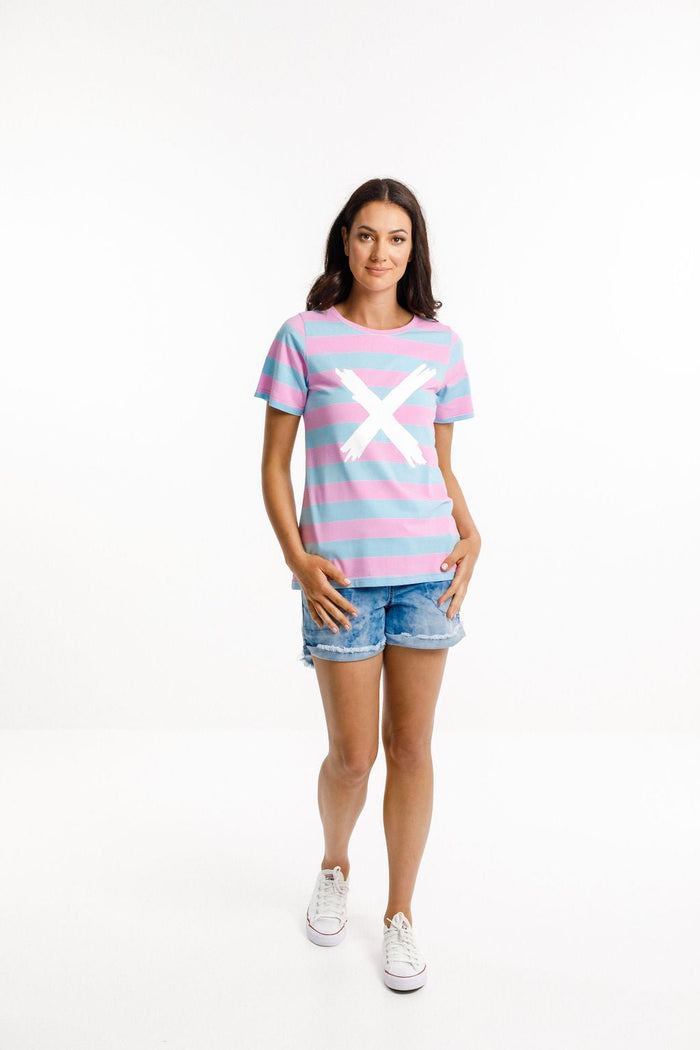 HOME-LEE_TAYLOR TEE LOLLIPOP AND SKY STRIPE WITH WHITE X _ _ Ebony Boutique NZ