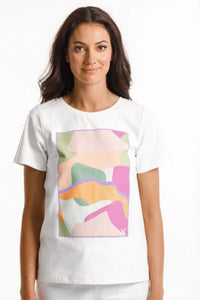 HOME LEE_TAYLOR TEE WHITE WITH CAMO PRINT _ _ Ebony Boutique NZ