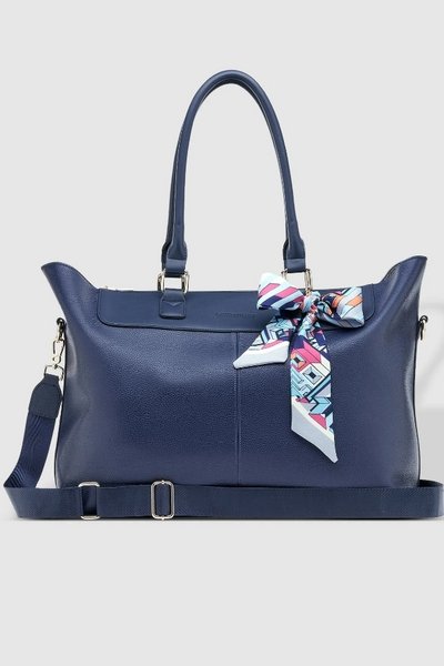 LOUENHIDE_TUSCAN SCARF OVERNIGHT BAG NAVY _ _ Ebony Boutique NZ