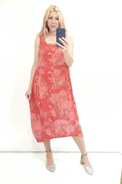 HELGA MAY_VISCOSE MAXI TANK DRESS SCARLETT ROSE RED _ _ Ebony Boutique NZ