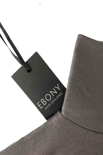 EBONY_WOMENS 100% MERINO (210) LONG SLEEVE HIGH NECK TOP MOCHA _ _ Ebony Boutique NZ