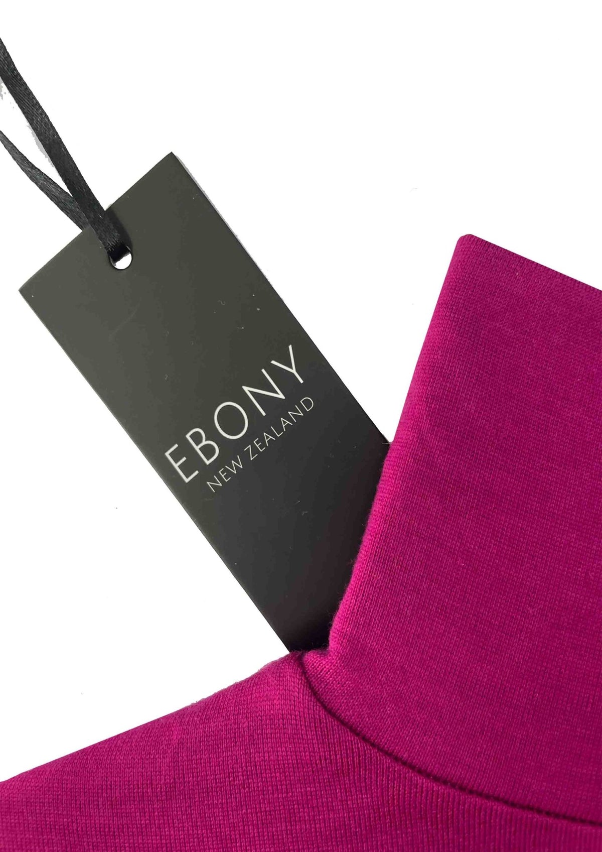 EBONY_WOMENS 100% MERINO (210) LONG SLEEVE HIGH NECK TOP RASPBERRY _ _ Ebony Boutique NZ