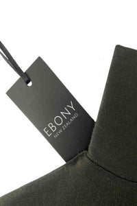 EBONY_WOMENS 100% MERINO (210) LONG SLEEVE HIGH NECK TOP OLIVE _ _ Ebony Boutique NZ