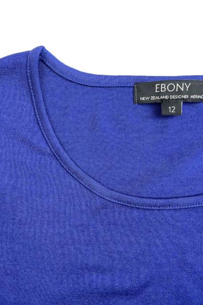 EBONY_WOMEN'S 100% MERINO WOOL (210) A-LINE SCOOP LONG SLEEVE TOP ATHENS _ _ Ebony Boutique NZ