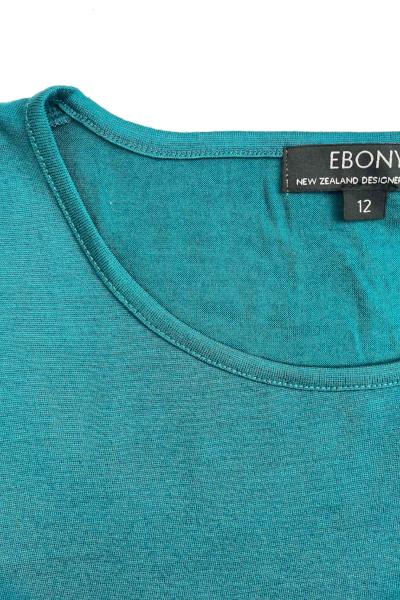 EBONY_WOMEN'S 100% MERINO WOOL (210) A-LINE SCOOP LONG SLEEVE TOP DRAGONFLY _ _ Ebony Boutique NZ