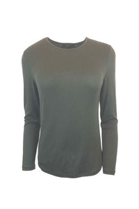 EBONY_WOMEN'S 100% MERINO WOOL (210) LONG SLEEVE CREW TOP _ _ Ebony Boutique NZ